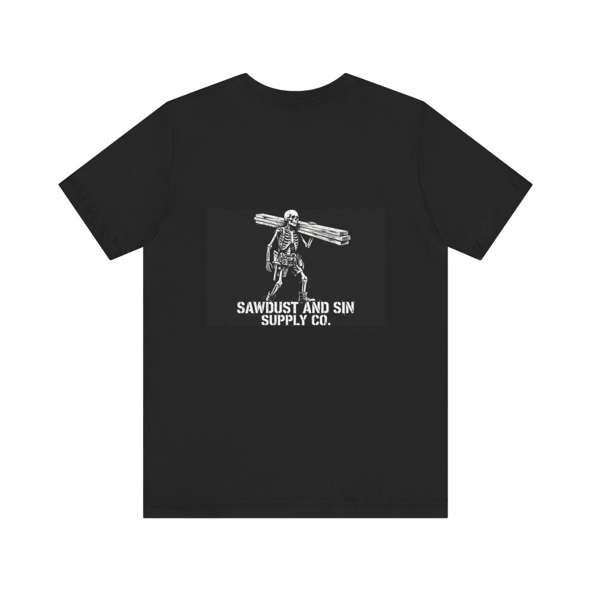 Lumber Carry Skeleton Tee back print, black